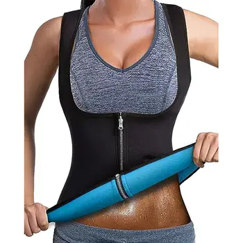 Жена неопреновый спортна жилетка за сауна, утягивающий тялото, ръкав за тренировка на талията, спа жилетка за отслабване, топ за възрастни