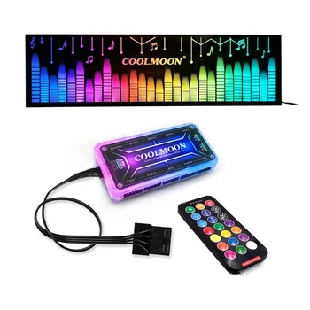 За COOLMOON LED Power Light Board е с Цветна RGB лента Категория видео карти 32 см