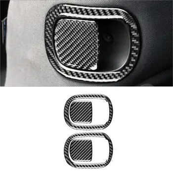 За Dodge Challenger Вътрешна украса столче за кола от мека въглеродни влакна Бутон за регулиране на панела Тампон 2015-2021 4шт (2 цвята)