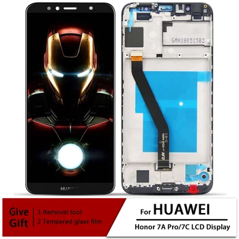 За Huawei Honor 7A Pro AUM-L29 LCD дисплей, Дигитайзер, Тъч възли За 5,7-инчов Honor 7C AUM-L41 С рамка