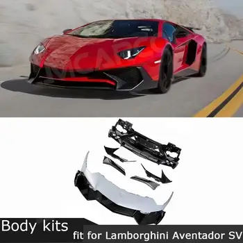За Lamborghini Aventador LP700 От LP720 До LP750 SV Предна Броня От Въглеродни Влакна, Заден Дифузьор Броня и Спойлер на Задния Въздуховод Тялото