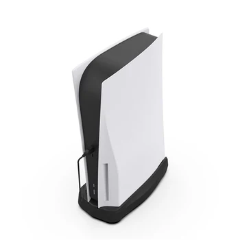 За PS5 Вертикална поставка Охлаждащ вентилатор Поставка за Play-tation5 с 3-пристанищен охладителя Аксесоари за основна гейм конзола
