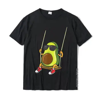 Забавна Тениска Swinging Авокадо Сексуално, Маркова Тениска от 100% Памук, Мъжки t-shirt, Ежедневни