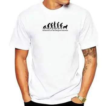 Забавни Тениски Malinois Belgian Shepherd Dog Evolution С Графичен Дизайн, Памучен Градинска Облекло Тениска С Кръгло деколте И Къс Ръкав За Мъже