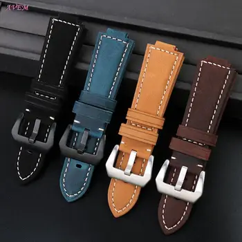 Закалени кожена каишка за часовник Casio Watch серия до mwa-100H MWD-100H промяна мъжка гривна от кожа в Ретро стил, верижка за часовник