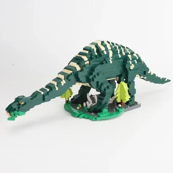 Играчка за деца Tanystropheus Monster Домашен любимец 3D Модел САМ Диамантени блокове, Тухли, Строителство Света на динозаврите 