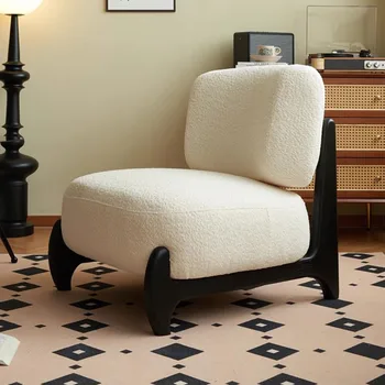 Игри дизайн, опора за гърба на стола за хола, подово стол от скандинавски овча вълна, Естетична мебели за четене, мебели El Hogar