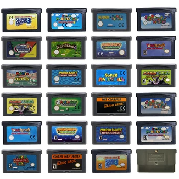 Игри касета GBA, 32-битова видео игра конзола, карта на поредицата Mario Super Mario Advance, Super Mario Bros, Mario Kart за GBA