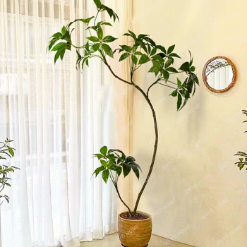Имитация на зелен растения За украса на хола в закрито Качество на достъпни луксозно предното бионическое дърво в саксия