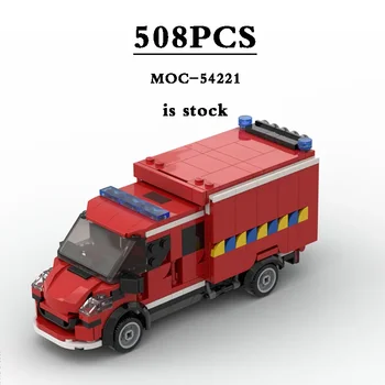 Инструменти и оборудване за противопожарни машини MOC-55291 Градивни елементи за пожарна машина, Играчка модел 508ШТ Подарък за рожден ден със собствените си ръце Коледен подарък за деца