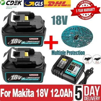 Истински за Makita 18V Батерия 6Ah BL1850B Литиево-йонни Сменяеми Батерия BL1850 BL1860B BL1860 BL1840B BL1830B BL1830 LXT-400 BG