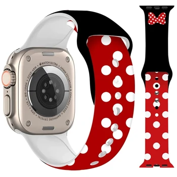 Каишка за Apple watch Ultra Band 49 мм 45 мм 41 мм серия 7 se 6 5 4 3 силиконов маншет с леопардовым принтом correa iwatch 44 мм 40 мм