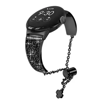 Каишка с диаманти за часа на Google Pixel, ръчен заменяеми Метални въжета за женските часа, каишка за часовник, гривна, аксесоари
