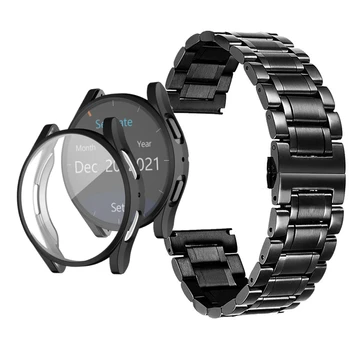 Калъф + каишка за Samsung Galaxy Watch 5 Pro 45 мм 40 мм 44 мм и Каишка от неръждаема стомана за Galaxy Watch 4 Класически 46 мм 42 мм гривна