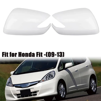 Капачки за огледала външни врати на автомобила, капак, огледала за обратно виждане, наслагване на страничните огледала за задно виждане за Honda Fit (Jazz 2009-2013 резервни Части