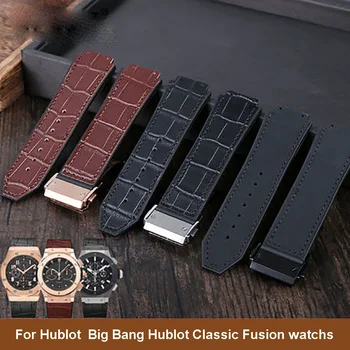 Кожени часовници uhgbsd и съвместим каишка за часовник Big Bang Fusion Classic Мъжки каишка от Каучук 26 * 19 мм