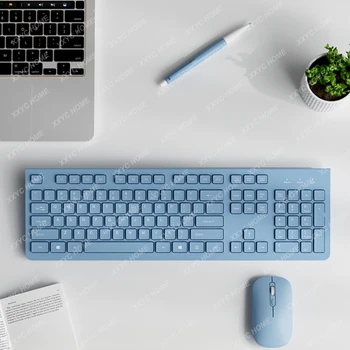 Комплект безжична клавиатура и мишка за Лаптоп, Настолен компютър Външния офис набор на текст, клавиш за изключване на звука на мишката