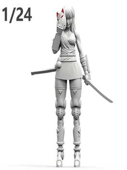 Комплект модели на фигури от смола в разглобено формата 1/24, поставка за съвременната жена-войн, неокрашенная фигурка за събиране на