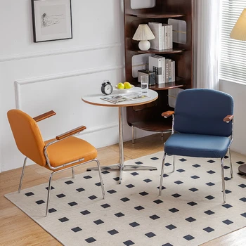 Луксозен стол за хранене, за ръце, модерен дизайн, Лесен скандинавски стол за двор, Ретро Кафе шезлонги за интериора на дома, мебели за дома Sandalye HD50CY