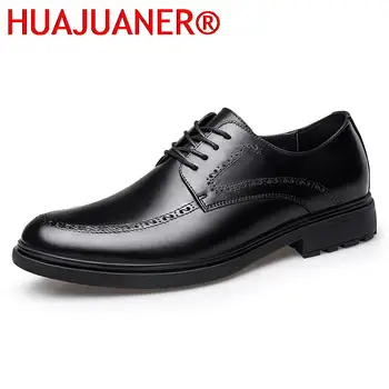 Луксозни мъжки обувки-oxfords в британския стил, ежедневни обувки от естествена кожа, мъжки луксозни обувки с перфорации тип 