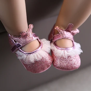 Лятна мода 2023 година, розови обувки за новородено, Обувки с неплъзгащи тъканната подметка, Елегантна дишащи обувки за почивка, Обувки за първите разходки