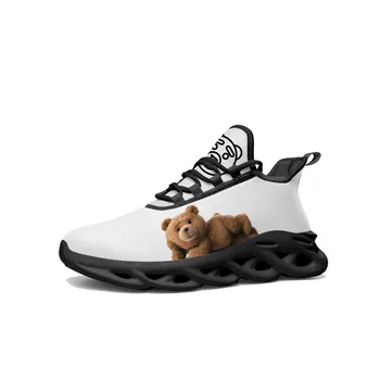 Маратонки Ted Bear Movie Beer Bath върху плоска подметка, мъжки Дамски спортни обувки, висококачествени обувки, обувки от окото на материал дантела, обувки по поръчка