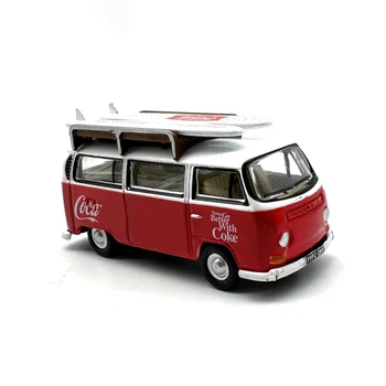 Мащаб 1:76, Лят Под налягане Сплав Ко-Branded Cola Туристически Автобус Играчки Модели Автомобили Класическа Колекция За Възрастни и Сувенирни Подаръци Статичен Дисплей