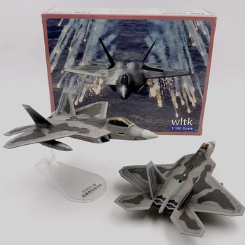 Мащабна Модел 1/100 Играчки За Изтребител Lockheed F-22 Raptor на военновъздушните сили на САЩ, Хвърли Под Натиск От Сплав Самолет, Колекция от Бижута, Подаръци