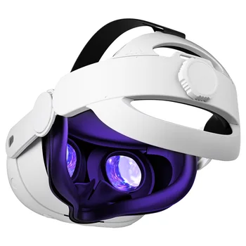 Мека Регулируема лента за глава за VR-точки Meta Quest 3 Удобна Прическа, Намаляване на налягането и теглото на