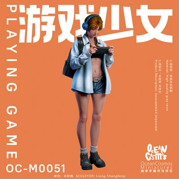Миниатюри OceanCosmos, оригинал, Играеща на играта, Секси момиче, неокрашенный набор от модели от смола фигура GK
