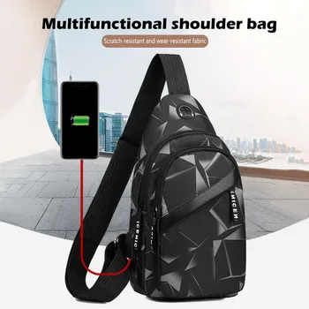 Модерен мъжки ежедневни мултифункционална чанта на рамото си, пътна чанта през рамо, чанта-прашка на рамото, чанта-месинджър, нагрудная чанта за мъже
