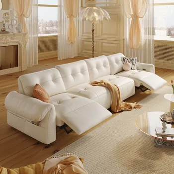 Модерен Мързелив разтегателен диван Салон Кожен Разтегателен диван, Фотьойл-легло, Диван, хол Малки Модулни Дивани за дома El Hogar