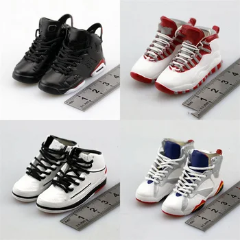 Модни солдатские обувки в мащаб 1/6, мини-маратонки, спортни обувки за баскетбол с дупки, модел за кукли от колекцията Action Figure 12 инча
