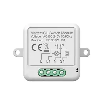 Модул Smart Switch Протокол Matter Безжично Дистанционно Превключващ ключ Модулът за автоматизация на дома Работи с Siri Алекса