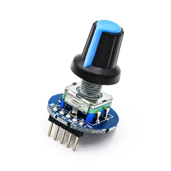 Модул бутам энкодера за развитие тухлена сензор Arduino Кръгла капачка дръжка потенциометъра с въртяща звук EC11