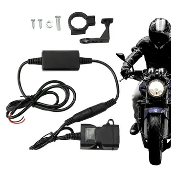 Мотоциклет USB Зарядно Устройство, Зарядно Устройство За Мобилен Телефон Мотоциклет USB Адаптер Енергоспестяващ Защитен Мотоциклет Двойно USB Зарядно Устройство За