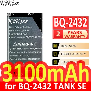 Мощна батерия KiKiss с капацитет 3100 mah за BQ BQ-2432 BQ2432 за TANK SE Bateria