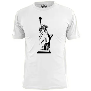 Мъжка тениска със статуята на Свободата в САЩ Демокрацията Франция