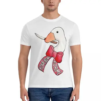 Мъжки t-shirt Goose Crime Забавни Тениски От Чист Памук С Къс Ръкав Без Името на Goose Game Тениска С Кръгла воротом Върховете 4XL 5XL