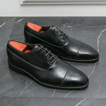 Мъжки Обувки-Oxfords С Перфорации Тип 