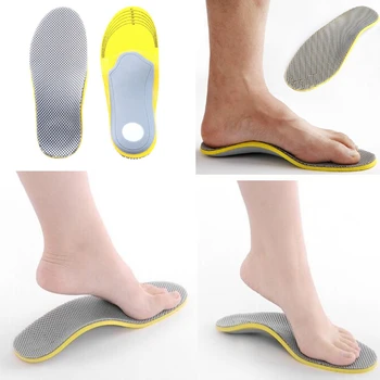 Мъжки ортопедични стелки 3D Flatfoot Плосък Foot S Ортопедични стелки за поддръжка на свода на стъпалото Стелки за обувки с висок свод на стъпалото