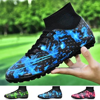Мъжки футболни обувки Five-a-side, футболни обувки с високи щиколотками, детски футболни обувки, спортни обувки за тренировки на трева