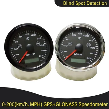 На мотоциклет за измерване на скоростта на Мотоциклета километража GPS + GLONASS 85 мм 0-200 км/ч км/ч Откриване на Слепи зони със сензор с аларма 12/24 В