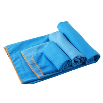 Набор от преносими пътни кърпи от микрофибър 3 размера, Быстросохнущий Комплект кърпи, Однотонное двустранно бархатное спортно кърпа