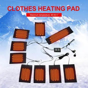 Нагревател за дрехи, регулируема в 3 прехвърляне, водоустойчива, 9-в-1 USB, електрически мат топло за тъкани, затопляне на храни