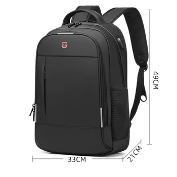 Нов водоустойчив 17-инчов Раница за лаптоп, мъжки училищна чанта с USB зареждане, за момчета, за деца, за пътувания със самолет, Мъжки Mochila