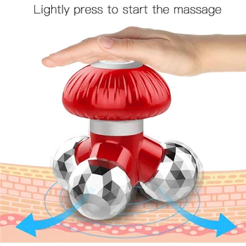 НОВ ръчно вибриращ масажор 4 В 1 с 3 масажни глави за самомассажа, релаксация или облекчаване на мускулно напрежение Мини масажор