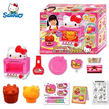 Нова Игра Къщичка HelloKitty Играчки Kawaii Sanrio Японски Детски Cartoony Игралната Къщичка Набор От Домашни Играчки Детски Подарък За Рожден Ден