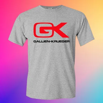 Нова тениска с логото на Gallien Krueger Bass Amplifiers, мъжка, сива тениска, размери от S до 5XL
