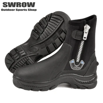 Нови 5-миллиметровые неопренови обувки за гмуркане с високо берцем за възрастни, сгъстено, които предпазват от пробождане, за подводен лов, риболов, плажни нескользящие топли обувки за гмуркане